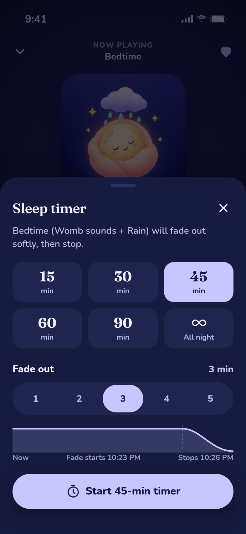 Player with sleep timer